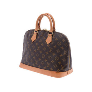Louis Vuitton handbag Alma leather brown Monogram